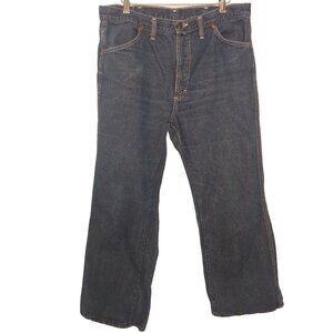 Vintage 1970s Mr Leggs Mens 36x27 Jeans Dark Indigo Blue EUC Western Style